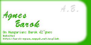 agnes barok business card